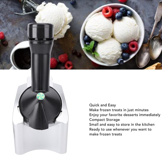 Dessert Maker - IJsmachine Sorbetmaker - Desserts Maken - Instelbare Zoetheid - Compact Ontwerp - Wit — afbeelding 5