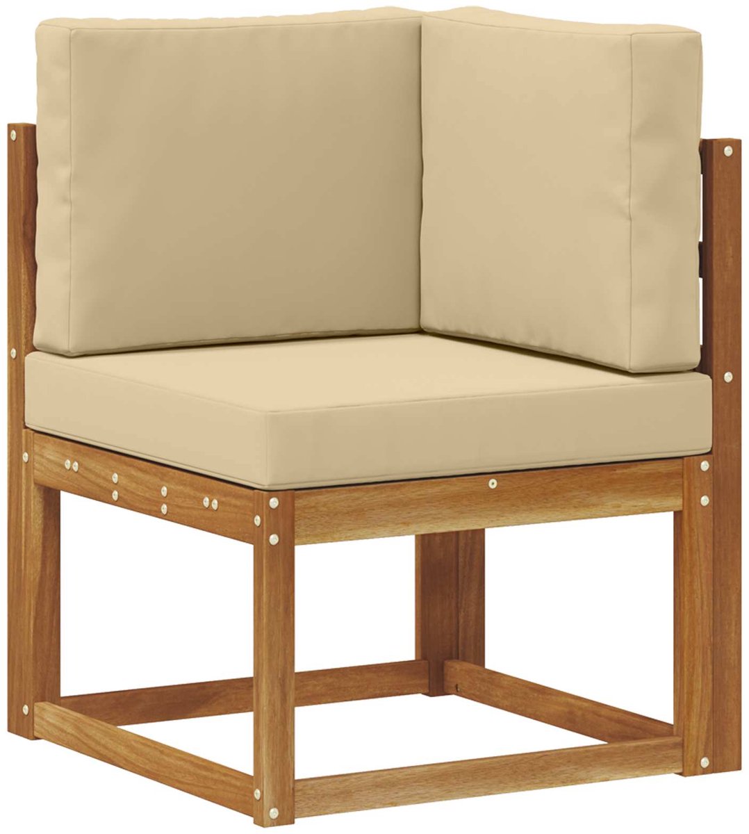 vidaXL Buiten - bank - set - 8 - st - 8-zits - Natuurlijk - en - Beige Natuurlijk en Beige