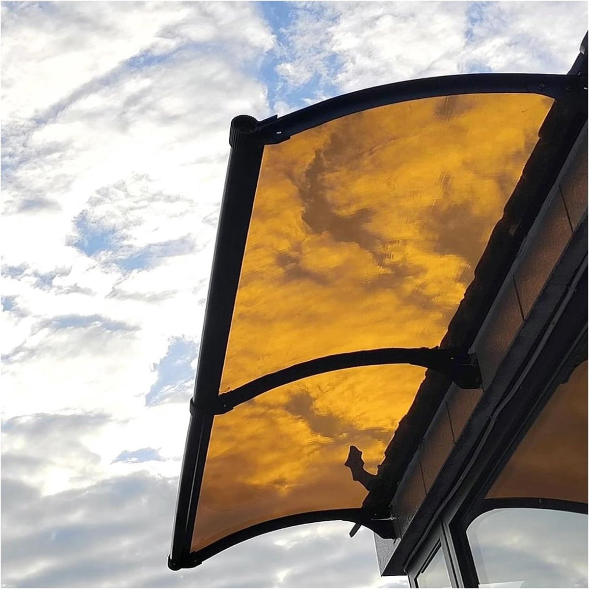 Deurluifel - Regenkap Buitendeur - Bescherming tegen Weer - Vergroot Gootontwerp - 45 x 180 cm - Gecoat