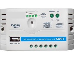 Laadregelaar Zonnepanelen - Solar Controller Acculader - Energie Besparen - LCD Display - 10A 20A - Zwart
