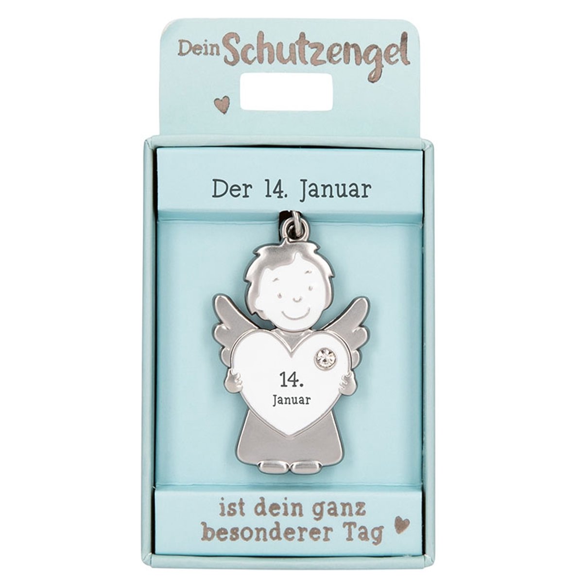 Depesche beschermengel sleutelhanger 14 januari - geluksbrenger cadeau.