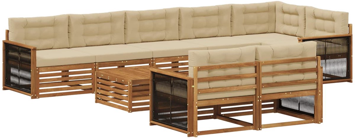 vidaXL - Buiten - bank - set - 9 - st