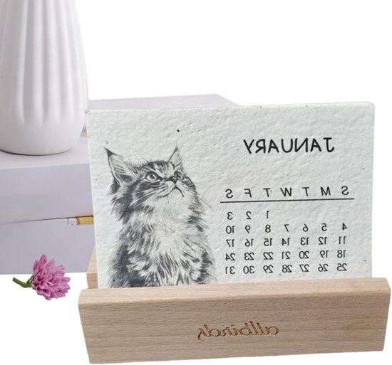 Bureaukalender 2026 - Plantenkalender Tafelkalender - Dagelijkse Planning - Zaadpapier...