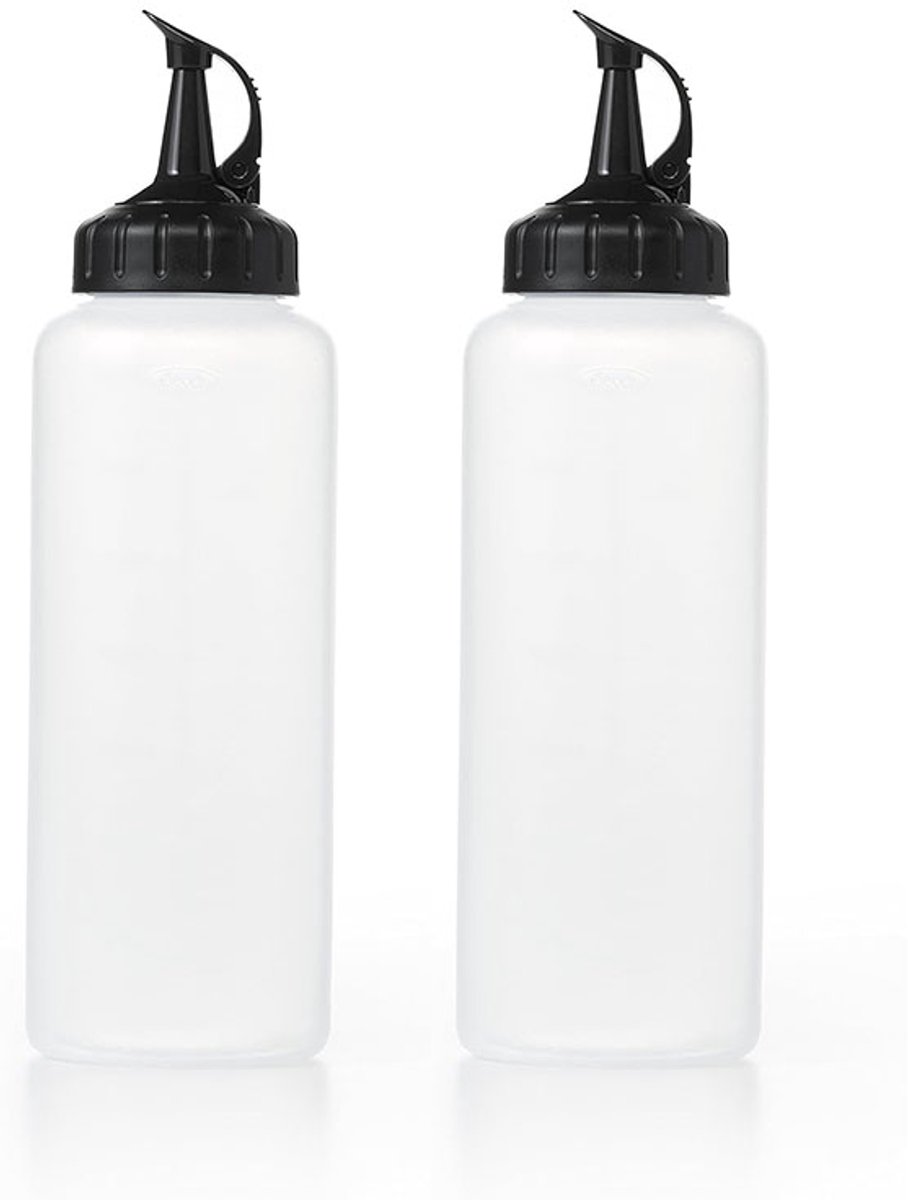 Flexibele fles voor decoratie – Sausfles – Transparant,Zwart 175 ml