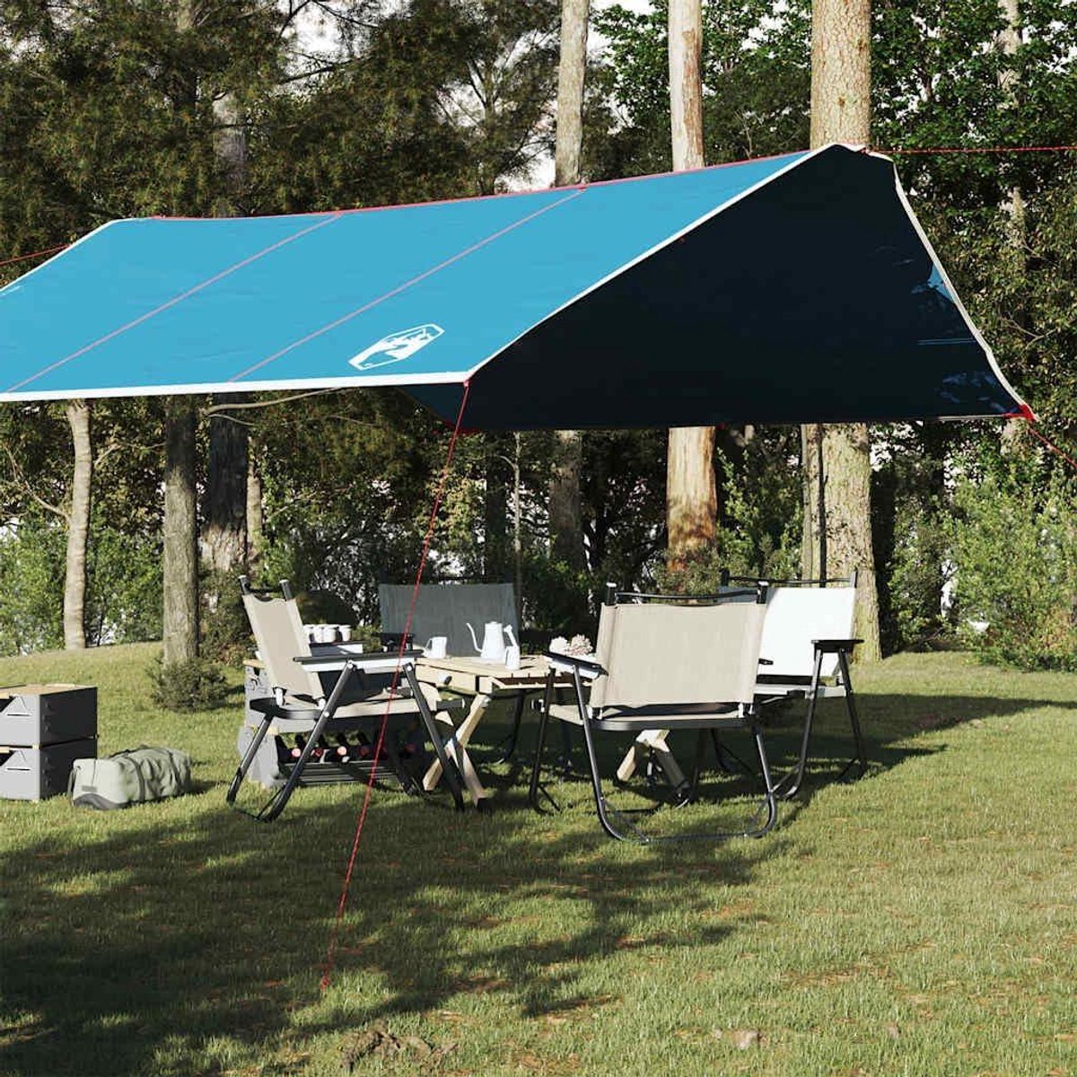 Regenzeil met Oogjes - Tentzeil Grondzeil - Outdoor Bescherming - PU-gecoat Taft Materiaal - Niet gespecificeerd - Blauw