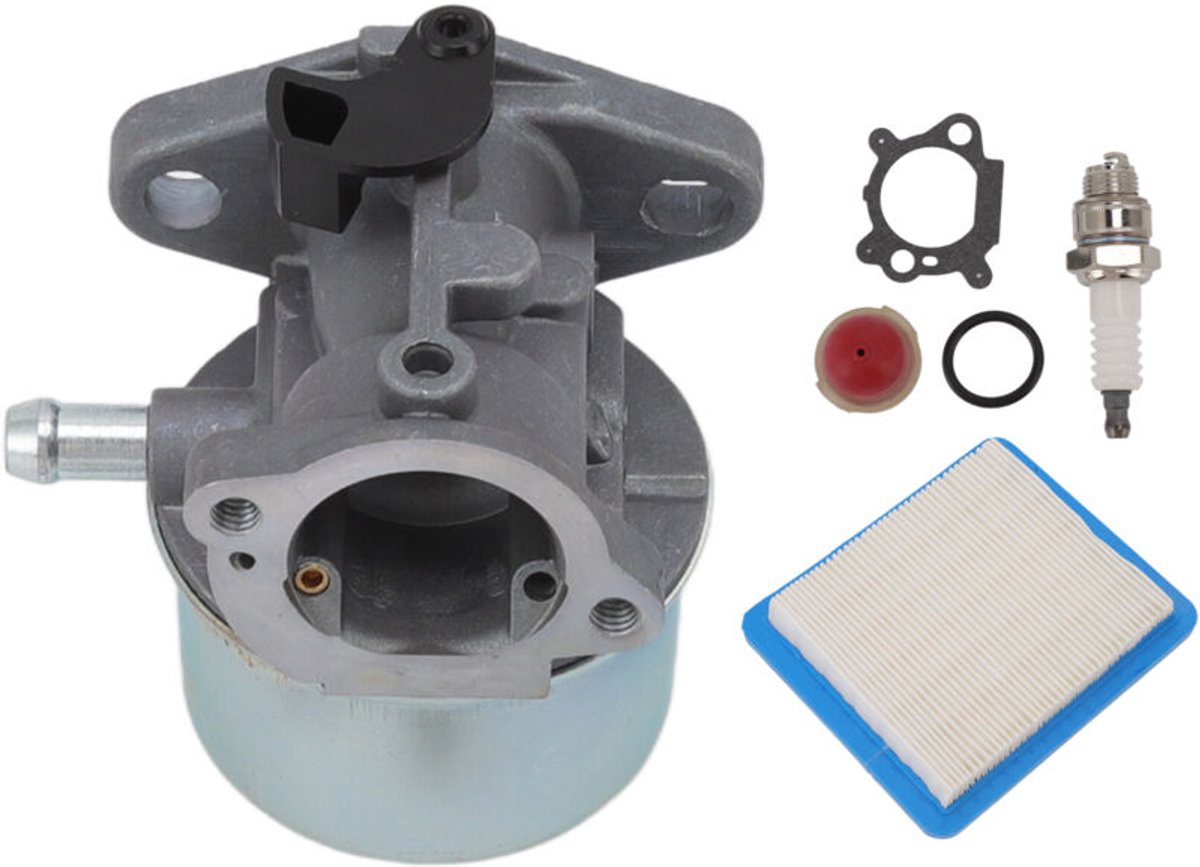 Vervangingsset geschikt voor carburateurfilter en bougies geschikt voor Troy-Bilt 6150 4-7 pk en 650 6,5 pk grasmaaiermotoren