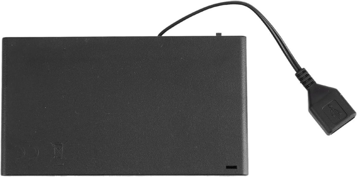 AA Batterij Houder - Batterij Opbergdoos - Batterijen Organiseren - Met Schakelaars - 2-8 Slots - Zwart