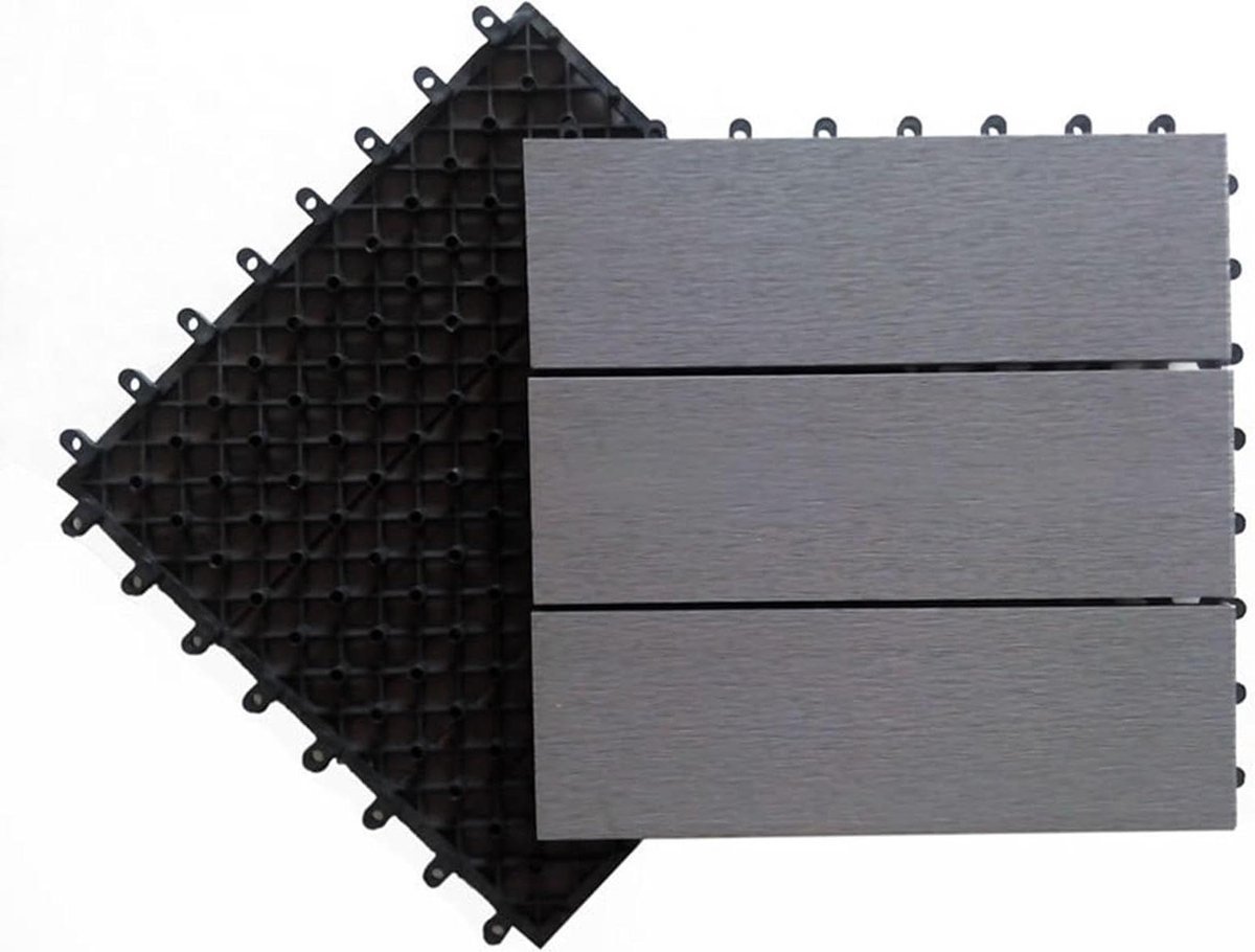 Houten Terrastegels - Vlondertegels Patio - Buiten Vloer Leggen - Acacia Hout - 30x30 cm - Natuurlijk