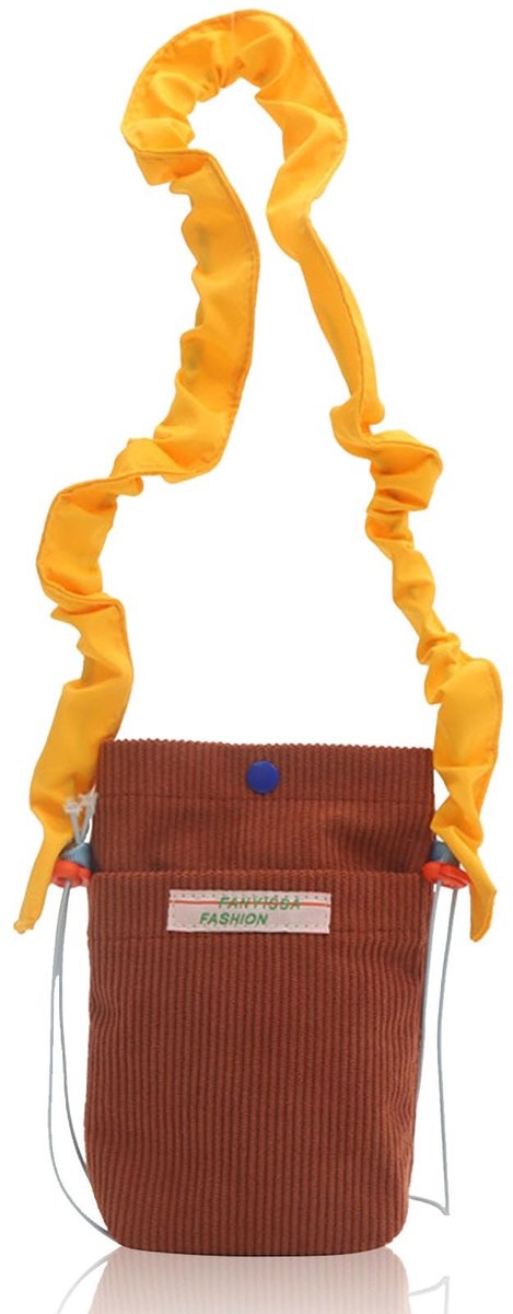 ONF3 - Dames Crossbody Bag - Stijlvolle Corduroy Schoudertas - Twee Compartmenten - Ideaal voor dagelijks gebruik - Ruime tas - Handig voor onde...
