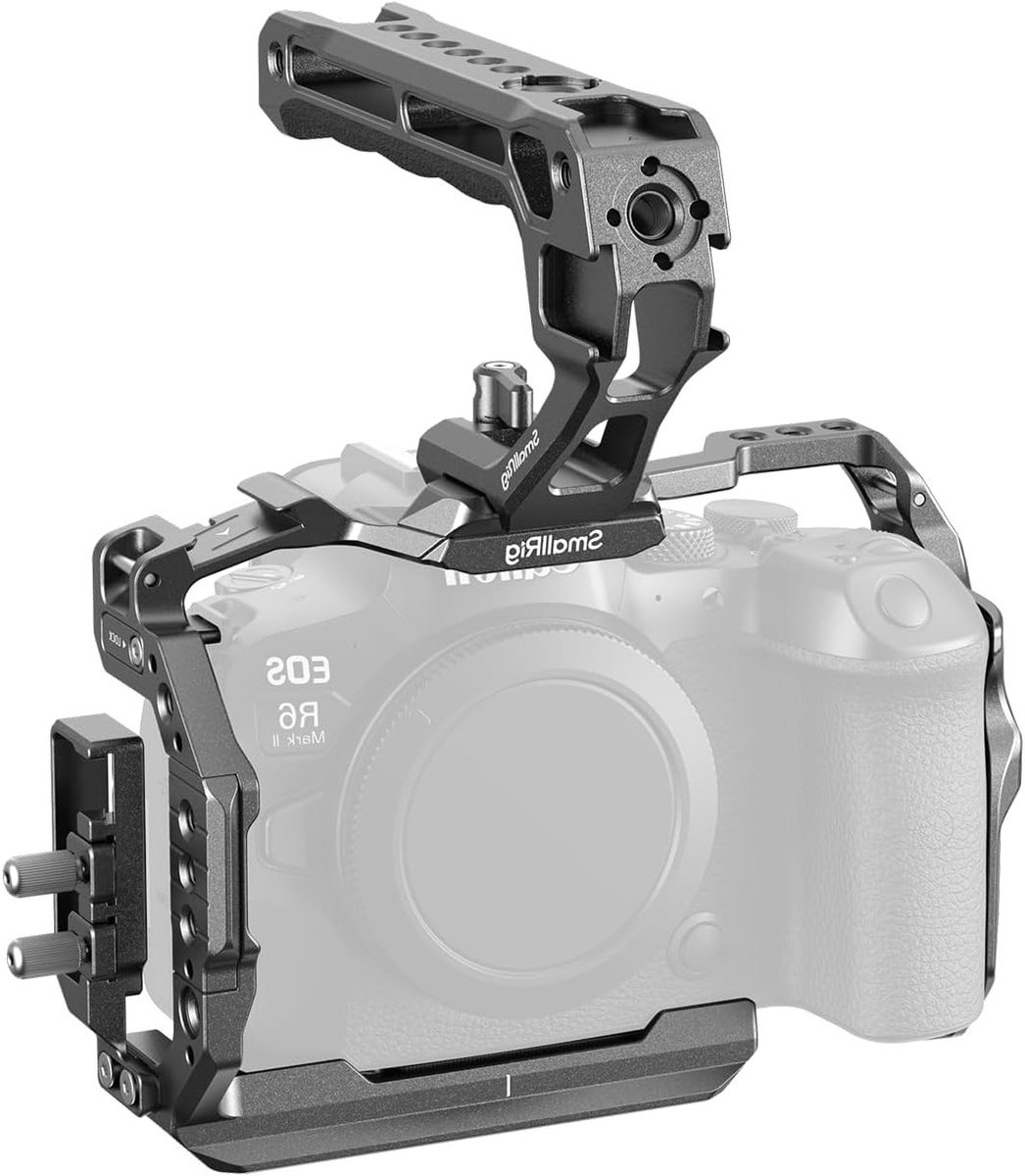 Volledige Camera Case Set voor Canon R6 Mark II, Inclusief Cage, Handgreep en Kabelklem, Ideaal voor Videografie en Fotografie -5197