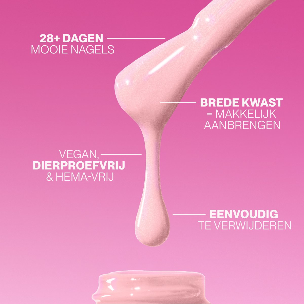 Pink Gellac Gellak - 346 Pleasant Pearl 15ml - Roze Gel Nagellak - Gellac - Gel Nagels Producten — cadeau in Verzorging - foto 5