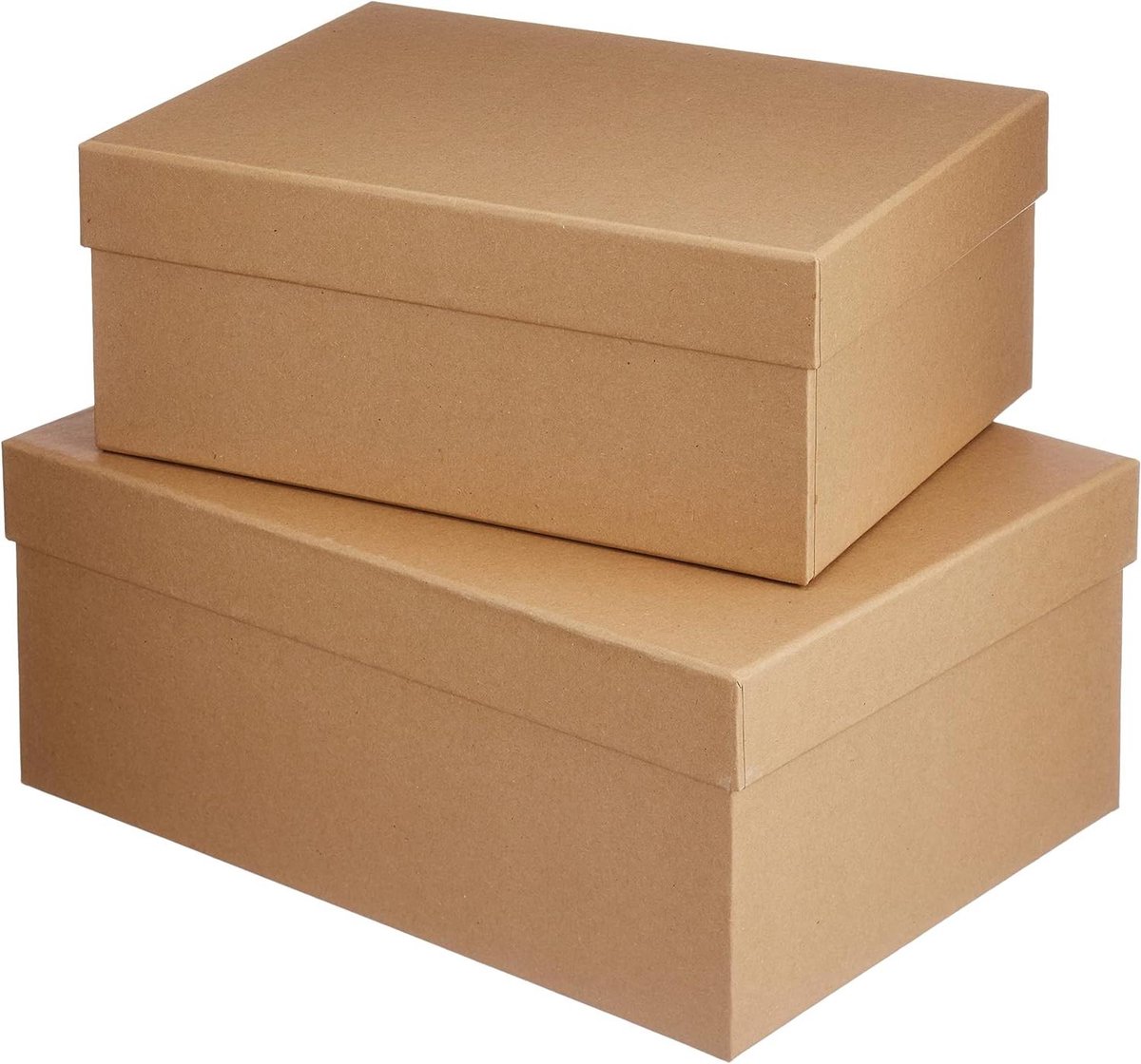 Opbergdozen Set - Kartonnen Bakken - Thuis Organiseren - Stevig Hard Karton - 2 Maten - Kraft
