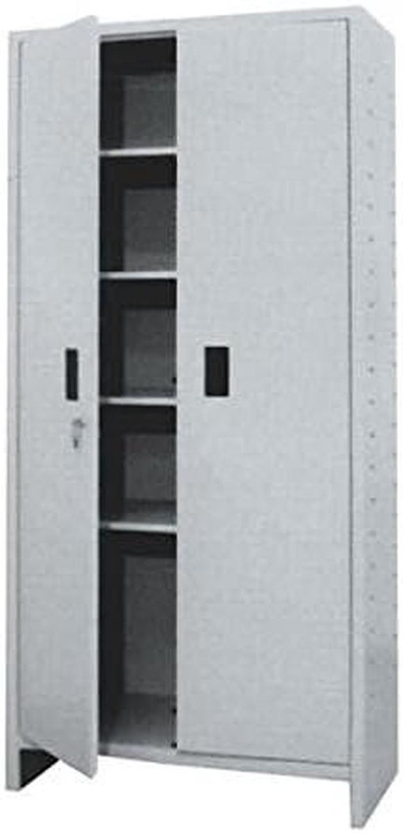 Metalen kast - Opbergkast - Opbergen thuis - Vier planken - 60 x 40 x 175 cm - Grijs