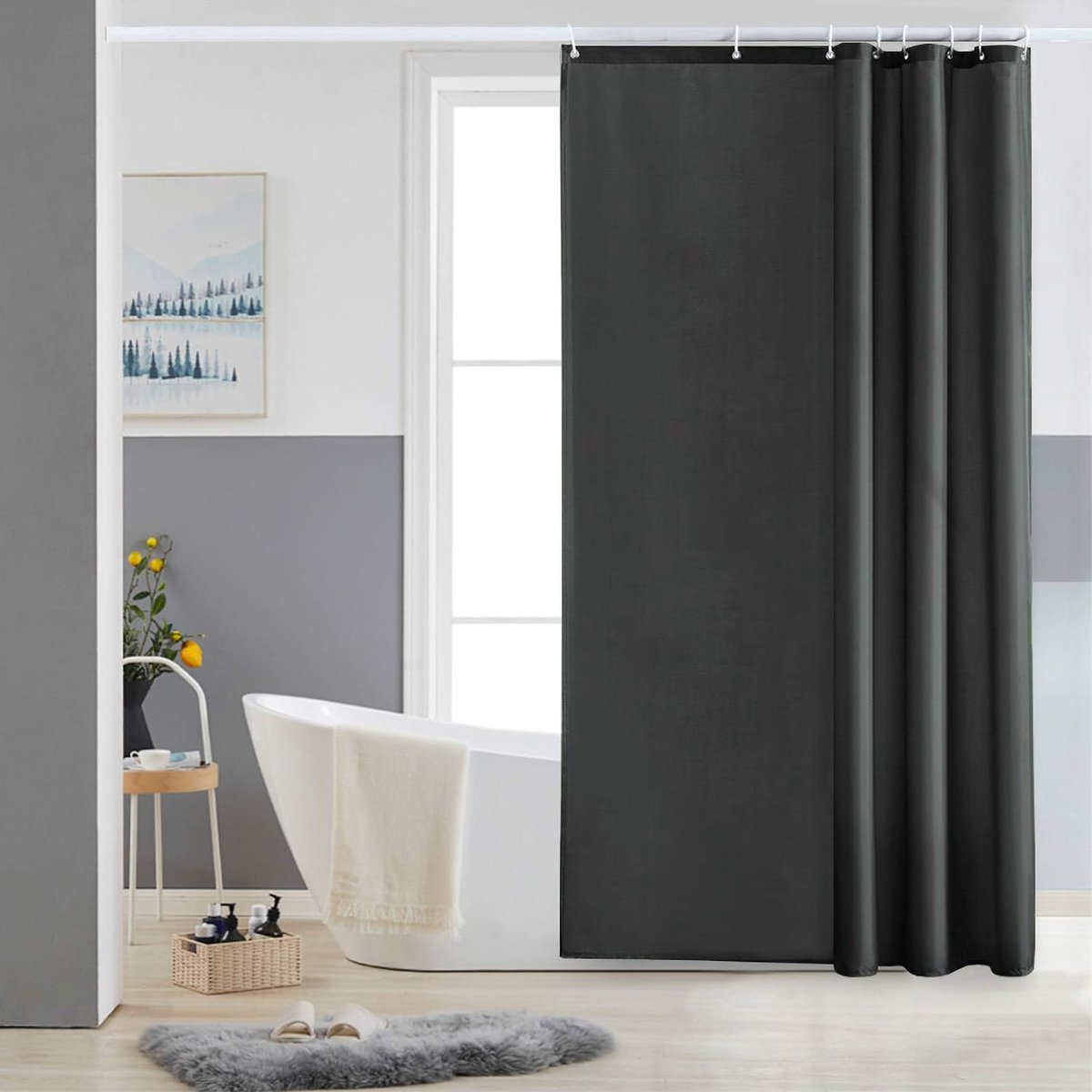 MODENUIT Douchegordijn – Waterafstotend – 100 x 200, 180 x 220 en 200 x 240 cm – Polyester – Voor Badkamer