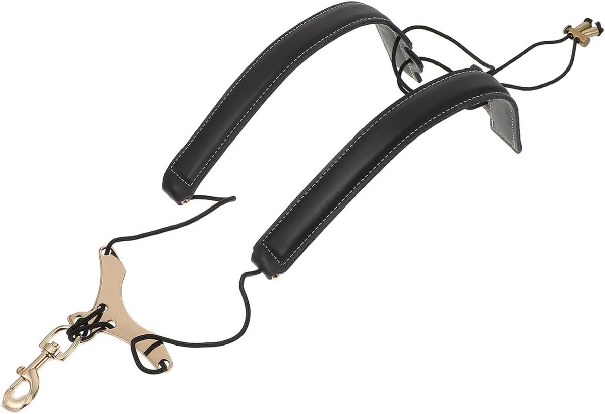 Saxofoon Schouderriem - Sax Harnas Riem - Muziek Maken - Verstelbare Lengte - 51 cm - Zwart