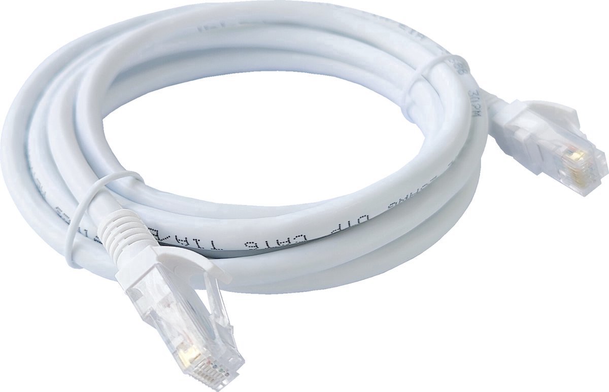 NexCable Internetkabel 3 meter - CAT6 UTP Ethernet kabel RJ45 - Patchkabel LAN Cable Netwerkkabel - Wit
