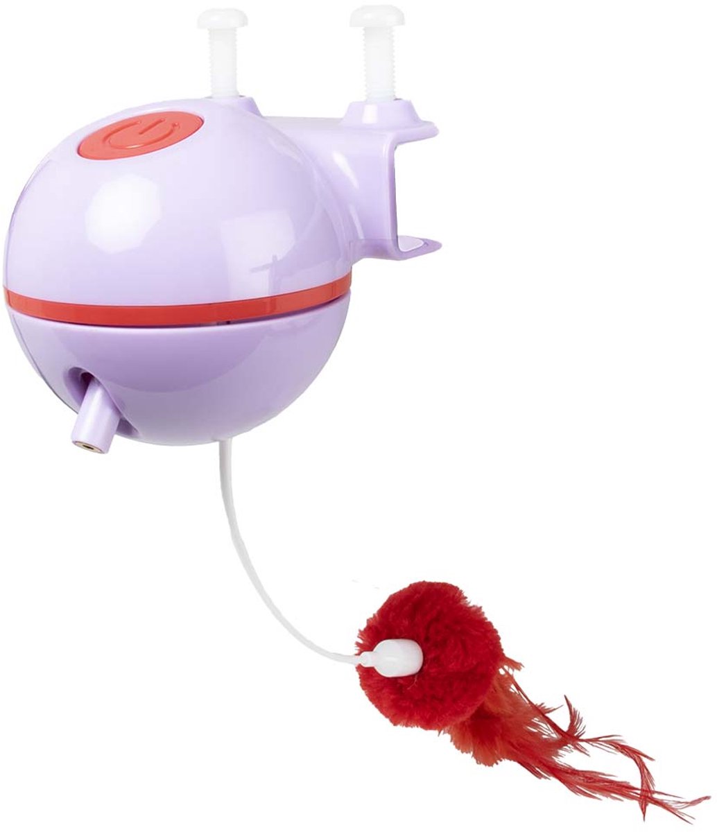 Coockoo speeltje Reckless Roxy voor katten 8.4x11x11cm lila/rood