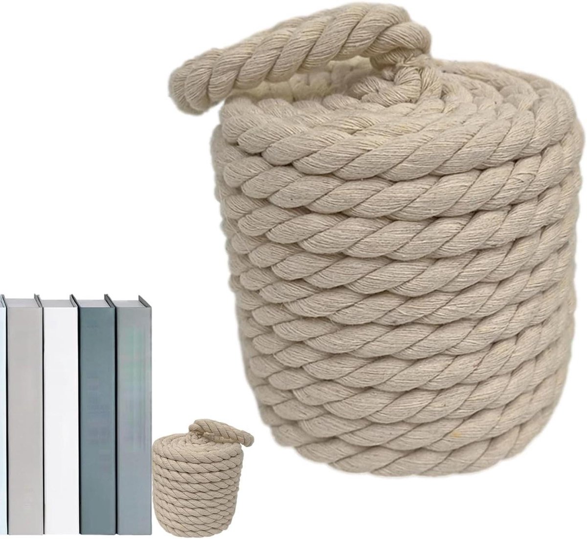 Zware Deurstopper - Touwknoop Stopper - Deuren Open Houden - Verzwaard met Cement - 1800 g - Natuurlijk Touw