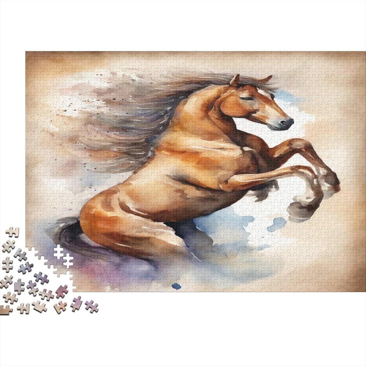 Houten Puzzel - Legpuzzel Dieren - Hersentraining - Unieke Vormen - 75 x 50 cm - Multicolor