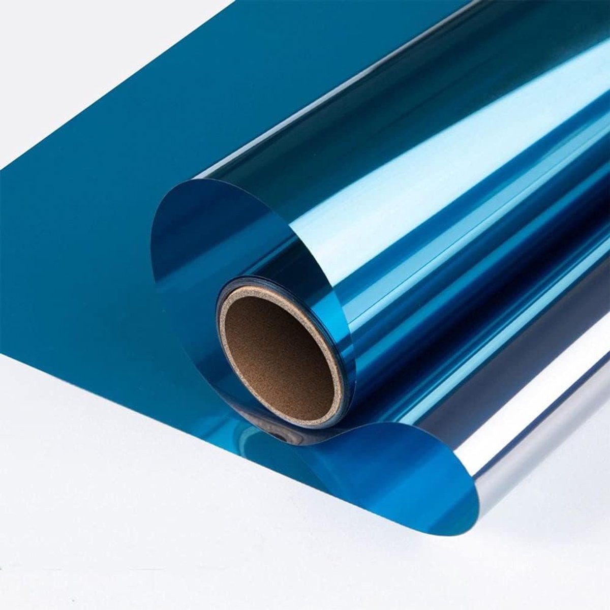 Raamfolie - Privacyfolie Spiegel - Privacy Creëren - UV Reflecterend - 50cm x 3m - Blauw