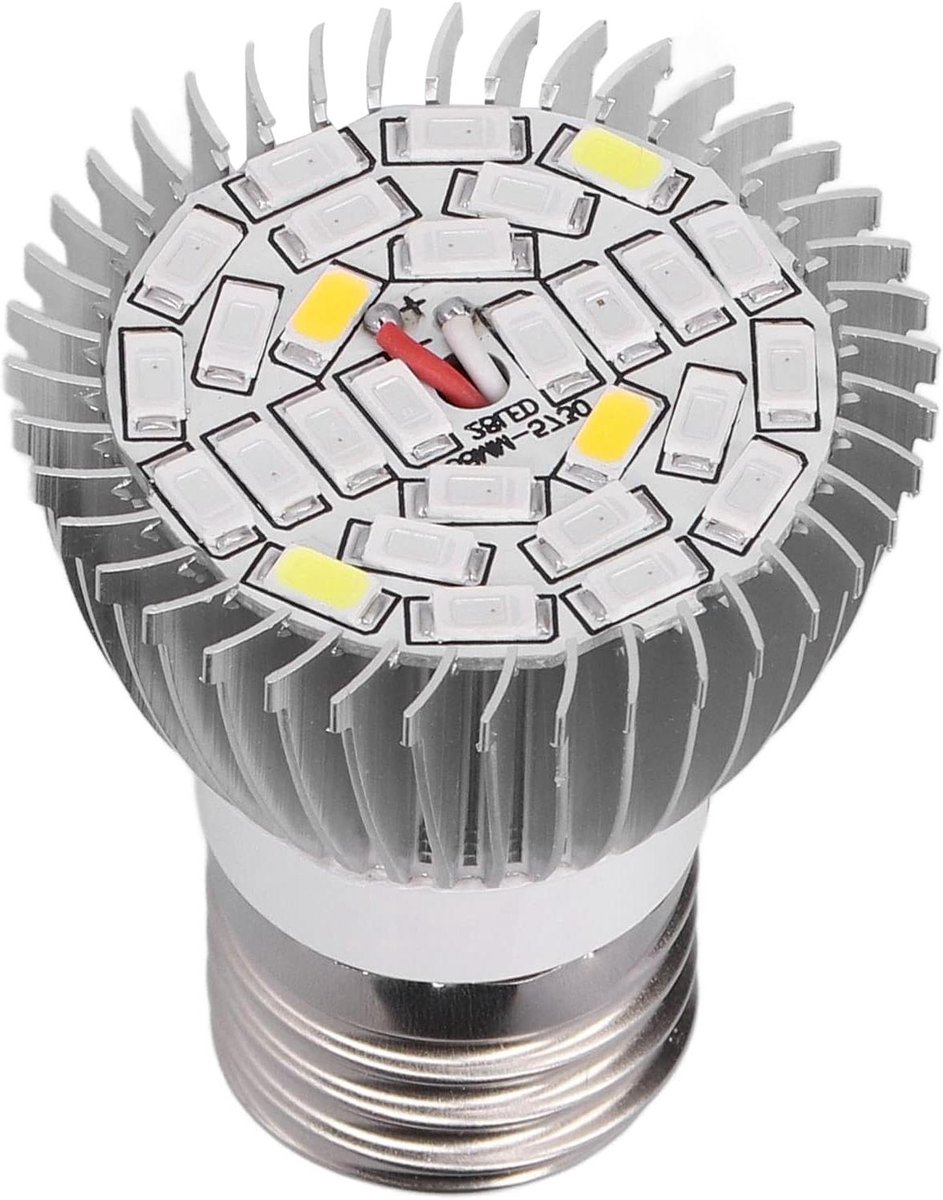LED Groeilamp - Plantenlamp E27 - Kamerplanten Kweken - Volledig Spectrum - 28 Watt - Wit