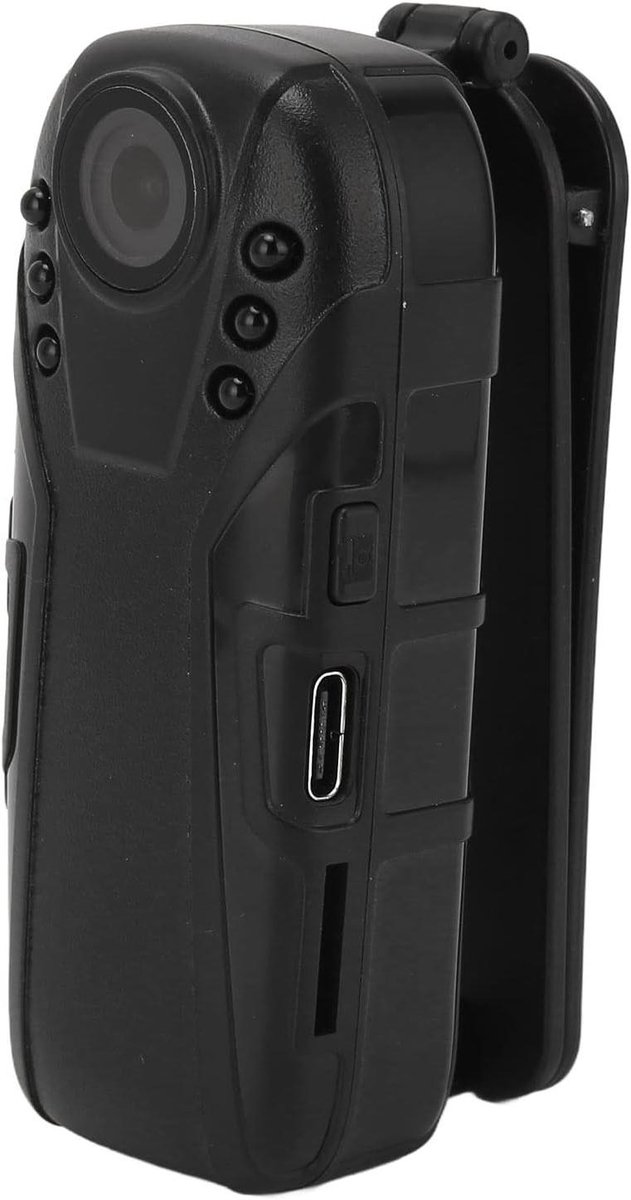 Bodycamera Opnameapparaat - Draagbare Camera - Veiligheid Toezicht - Groothoek Nachtzicht - 1080P HD - Zwart