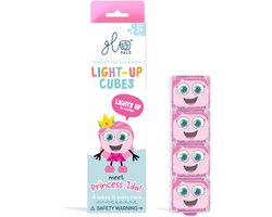 Glo Pals - Light up cubes Ida - Roze prinses - badspeelgoed - 4 stuks