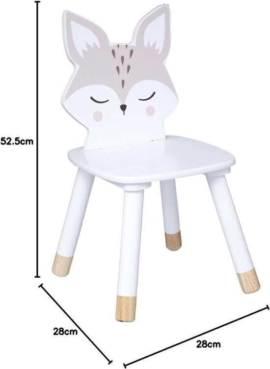 Zyrex® Peuterstoel - Kinderstoel - Peuter Stoel - Set van 2 - Wit - 40cm x 32cm x 53cm; 6.69 kg van zyrex — afbeelding 2