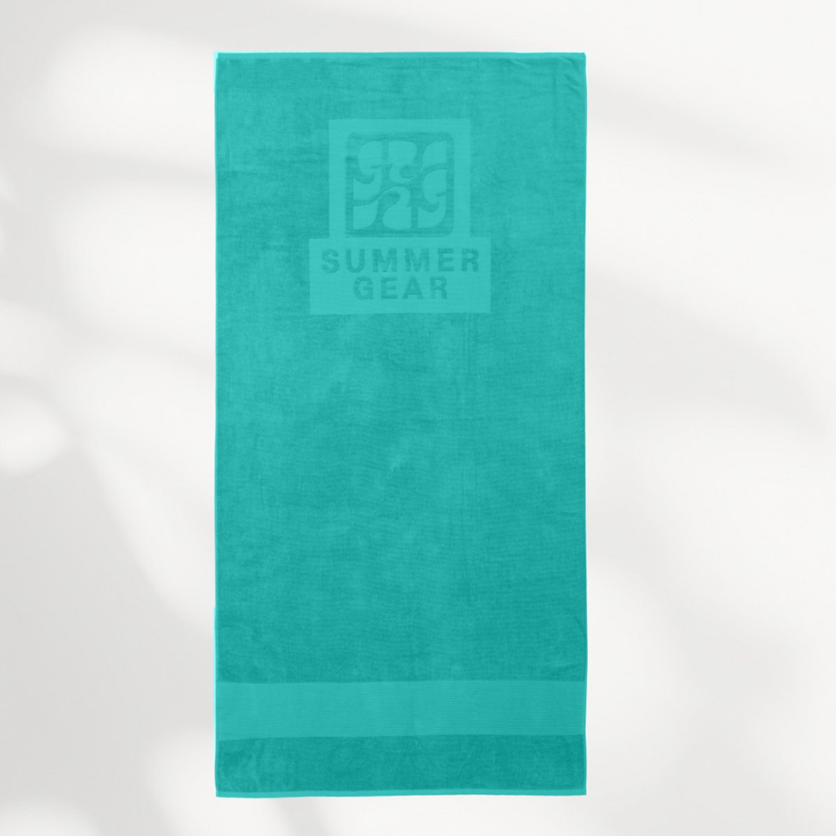 Strandlaken 100x200 cm Turquoise - 100% biologisch katoen – Dik en zacht