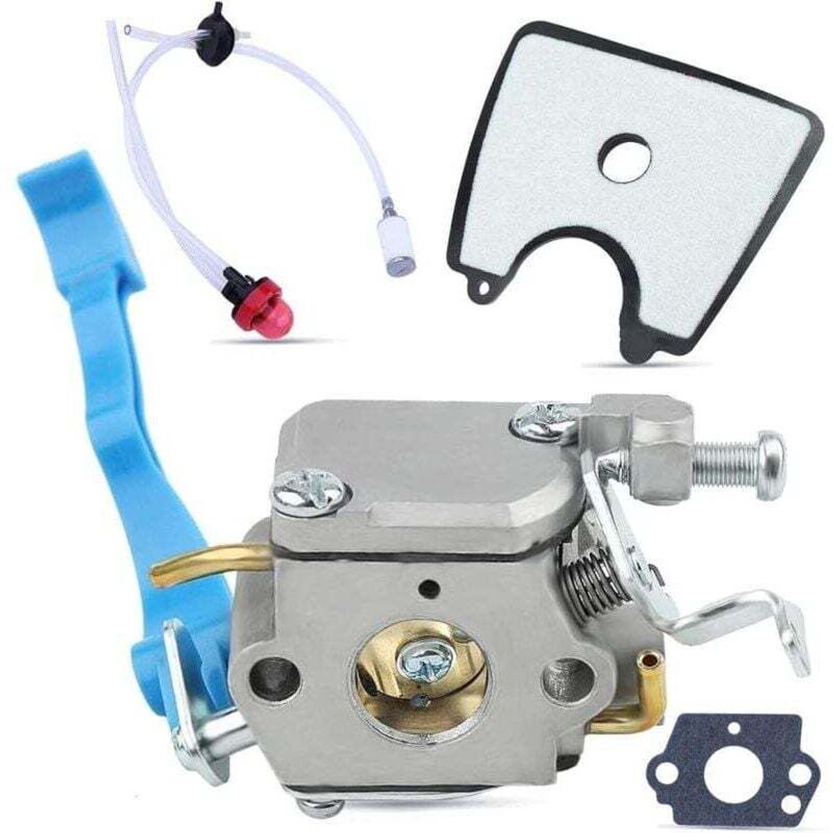 Carburateurset, XU, geschikt voor Husqvarna 125B 125Bx 125Bvx; Handblazer geschikt voor Zama-motor 581798001 545081811 545112101; Carburateur
