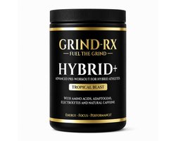 GRIND-RX HYBRID+ Pre Workout - Energie, Focus & Uithoudingsvermogen - Tropical Blast - 400g