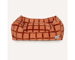 DOGGUO® Hondenmand Orthopedisch - M 80x60 cm - Hondenkussen - Honden Kussen voor Hond - Zachte Hondenbed met Rand - Wasbare Hoes - Memory Foam - Dog Bed - Coussin Chien - Mokka Bruin