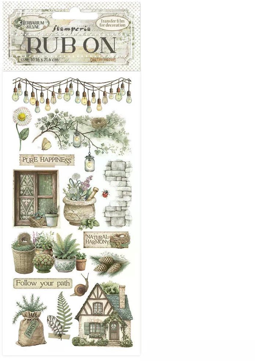 Stamperia - Herbarium Silvae Rub-On 8,33x2,36 Inch Cottage (DFLRB209)
