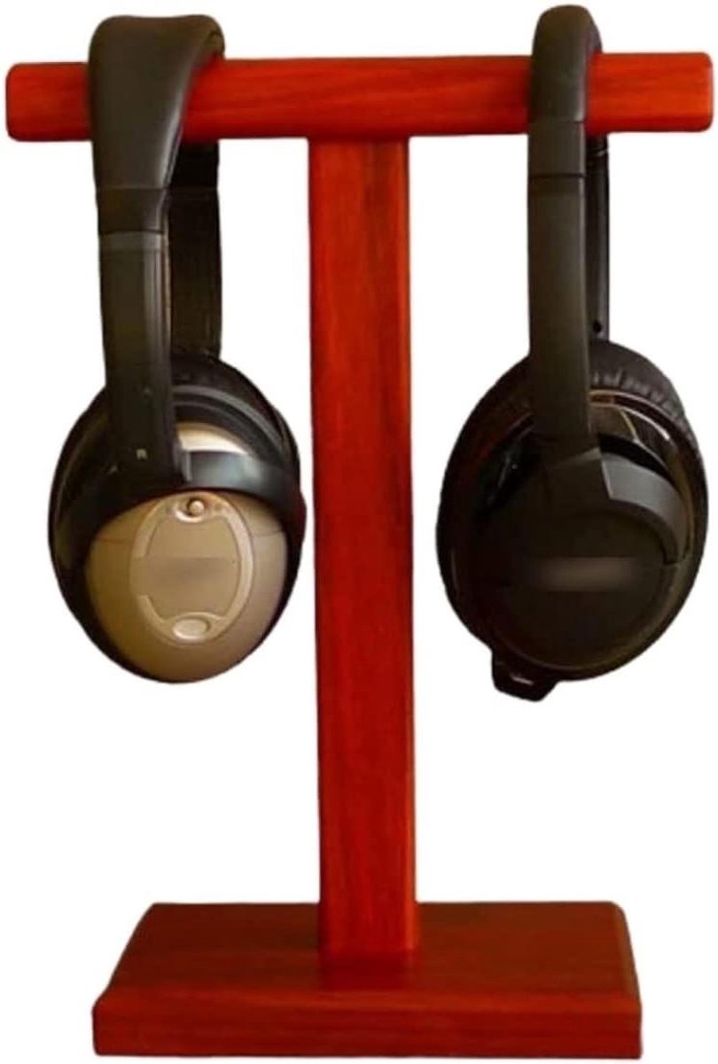 Hoofdtelefoon Houder - Koptelefoonstandaard - Hoofdtelefoon Opbergen - Massief Hout - 11.2 Inch Hoog - Natuurlijk Hout