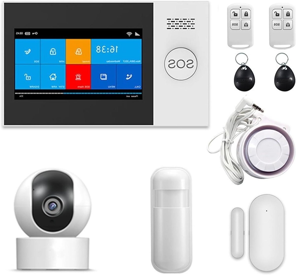 Alarmsysteem met Camera - Beveiligingssysteem Huis - Woning Beveiligen - App Bediening - 43 inch Touchscreen - SET-A
