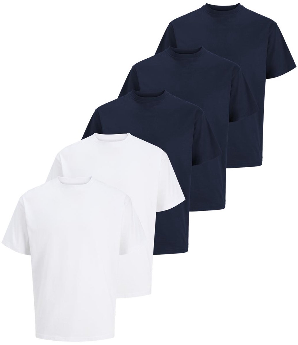 Jack & Jones Heren t-shirt 5 pack Organic Relaxed