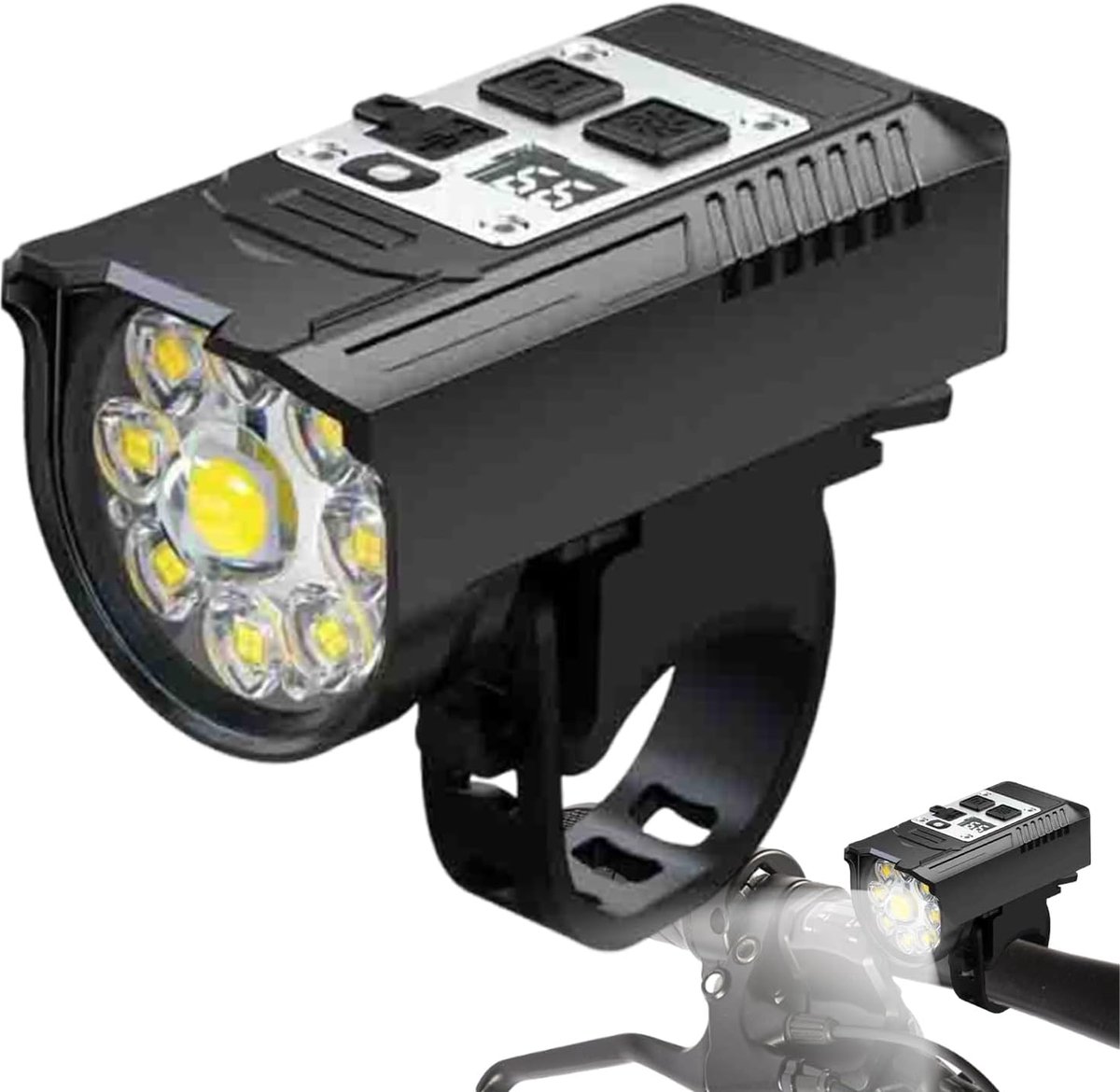 VHV - Fietsverlichting Set USB Oplaadbaar - LED Voorlicht en Achterlicht voor Fiets - waterbestendig ontwerp - voor Fiets, Elektrische Step, Skateboard en Avondritten