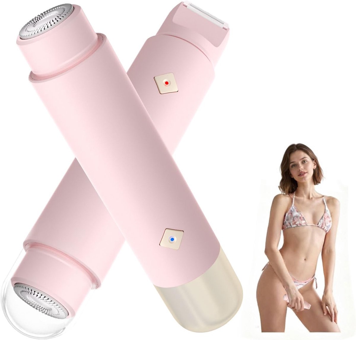 Ladyshave – Scheerapparaat voor dames – Pijnloos – Waterdicht – Dubbele kop – Geschikt voor gezicht, benen, oksels en schaamhaar