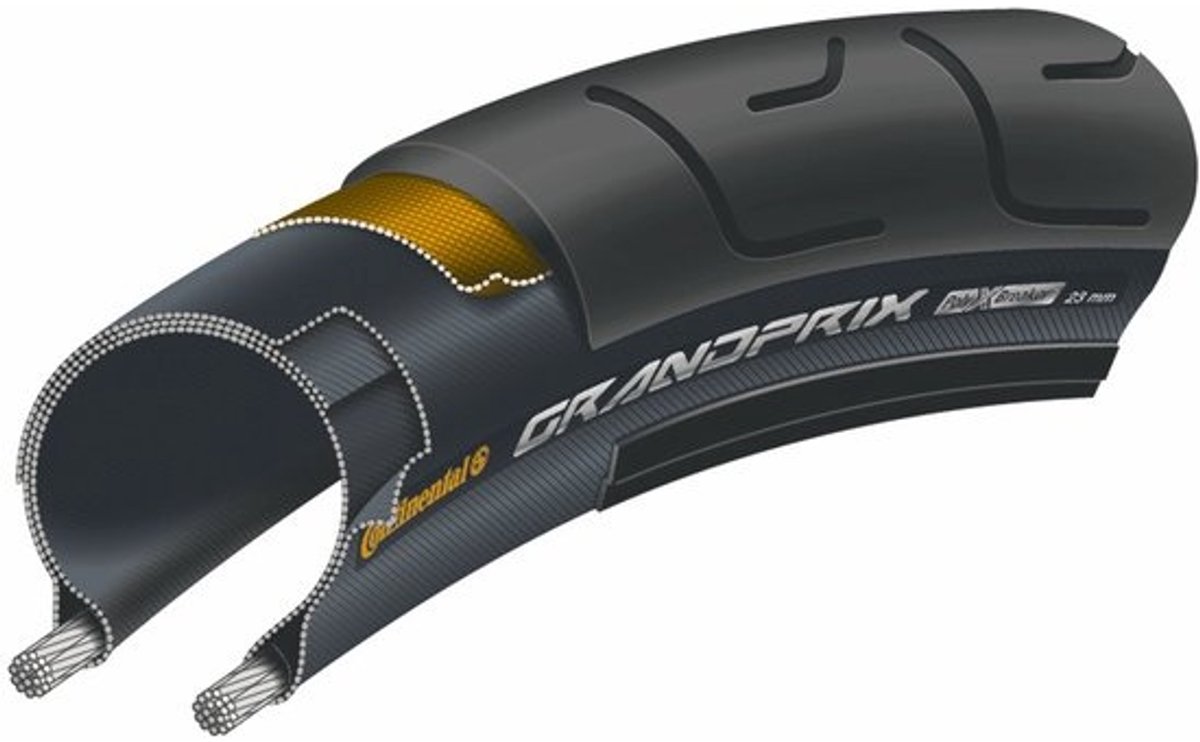 set Continental Grand Prix racefiets band 28x0.9 inch ERTRO 23-622 buitenband + binnenband PV 42mm - Zwart – foto 2