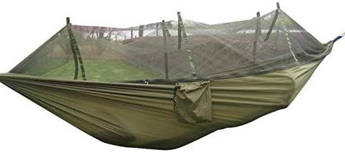 Kampeerhangmat - Buiten schommel - Ontspannen buiten - Ultra lichtgewicht - 260x130cm - Groen
