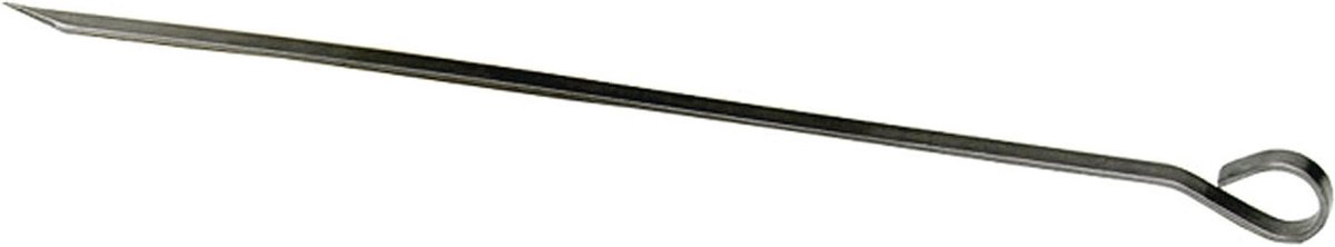 Barbecue spiesen - Vlees prikkers - Buiten koken - Met oog - 6 stuks 25 cm - Zilver