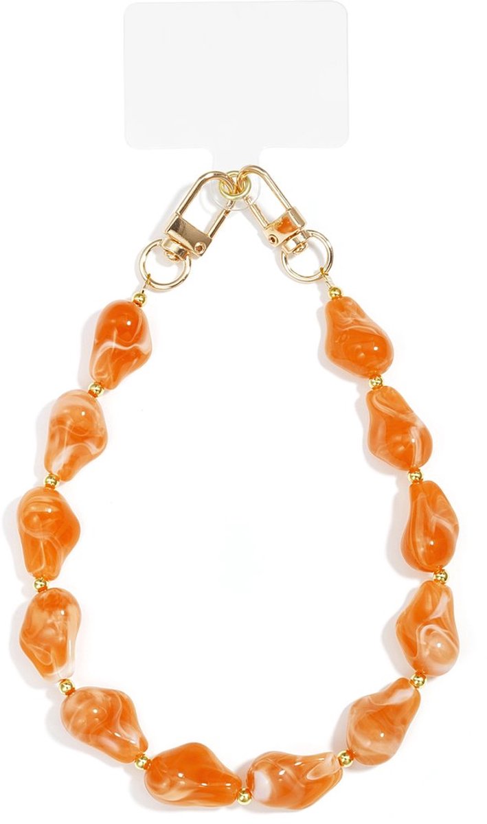 telefoon snoer - yehwang - acryl - oranje -