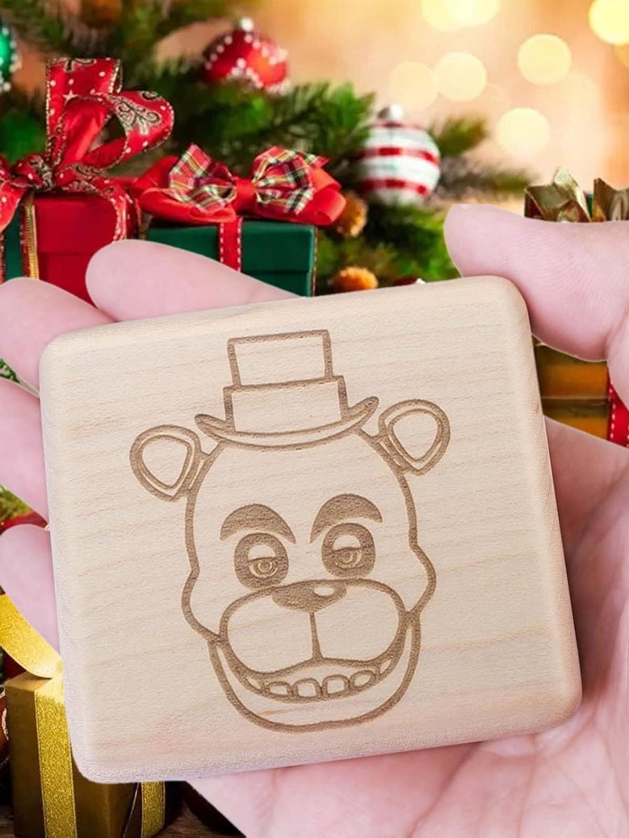 Houten Muziekdoos - Speeldoos Melodie - Muziek Afspelen - Klassiek Houten Design - 7.1x6.7x4cm - Esdoornhout