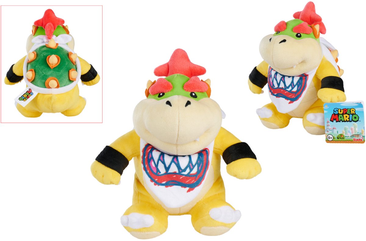 plush Nintendo - Knuffel Bowser junior 22cm - Super Mario bros de Simba en Multicolore – photo du produit
