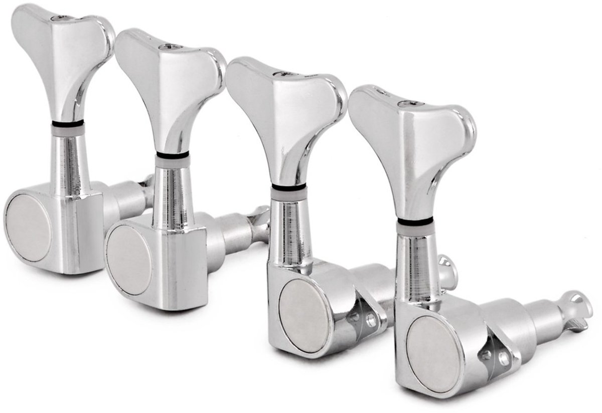 Guitarworks Mini Stemmechanieken voor Basgitaren, 2-in-Line, Chroom