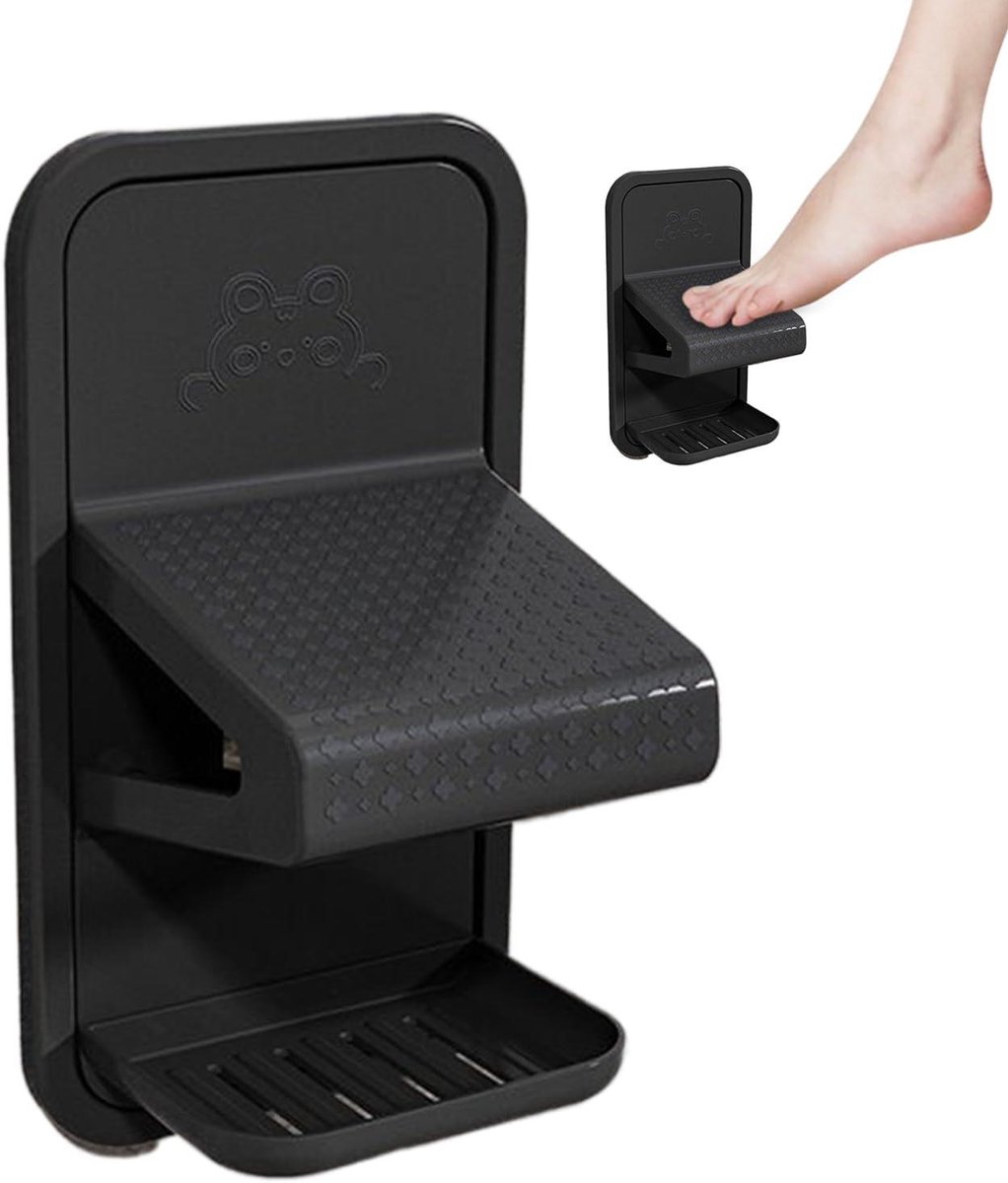 Douchekruk - Scheenplank Voetensteun - Comfortabel Scheren - Versterkte Lijmbevestiging - 22 x 10 x 22 cm - Donkergrijs
