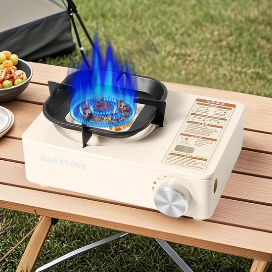 Camping Stove - Outdoor Brander - Koken Buiten - Intelligente Veiligheid - 33x25x14 cm - Wit — afbeelding 5