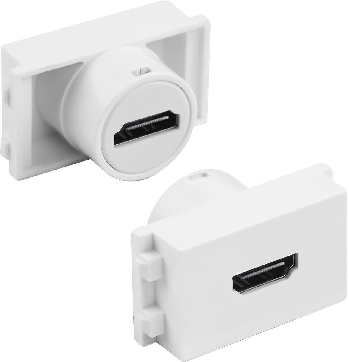 QIANRENON HDMI Wandcontactdoos 2.0 Vrouwelijk - 4K@60Hz - Wit - Geschikt voor 86/128 Paneel