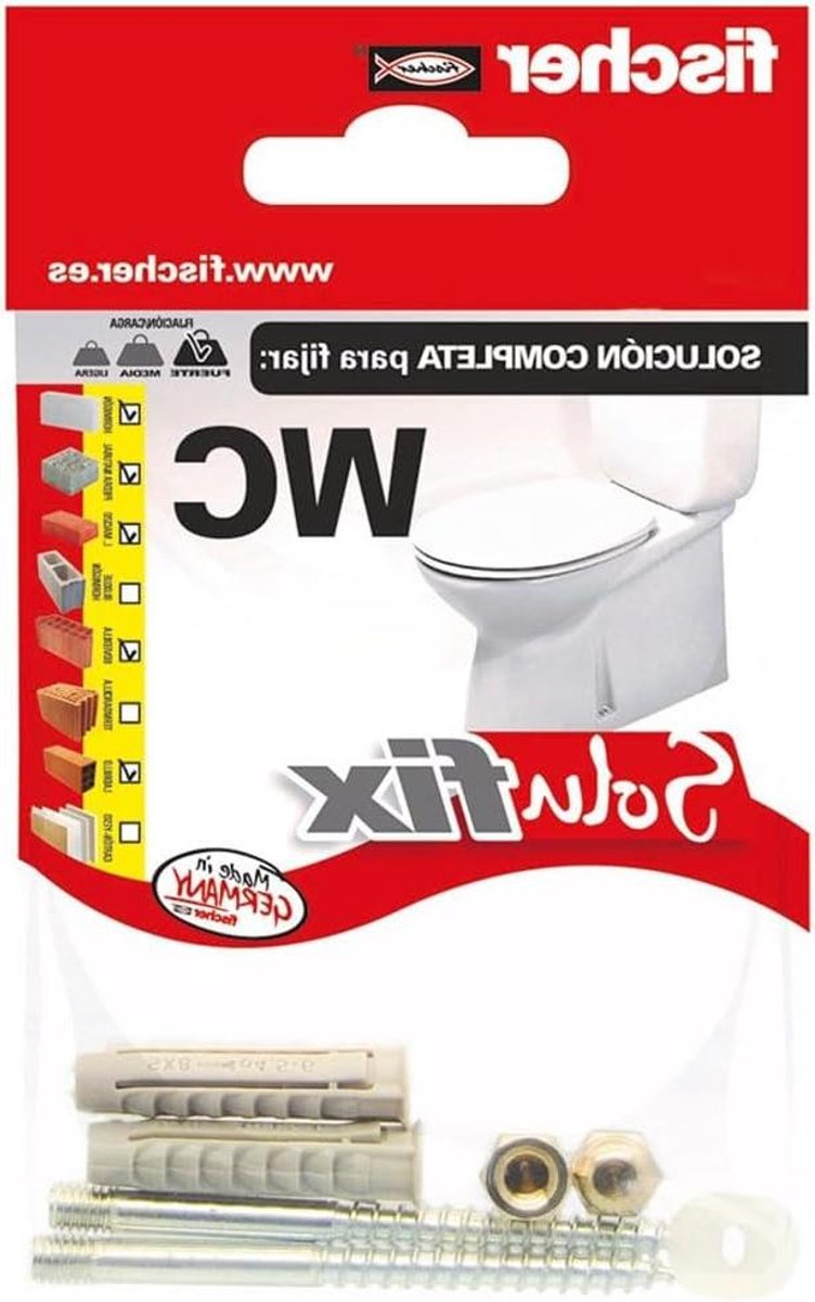 WC Bevestigingsset - Toiletbevestiging Potbevestiging - Toilet Installeren - Roestvrij Staal Constructie - 8 Delen - Zilverkleurig