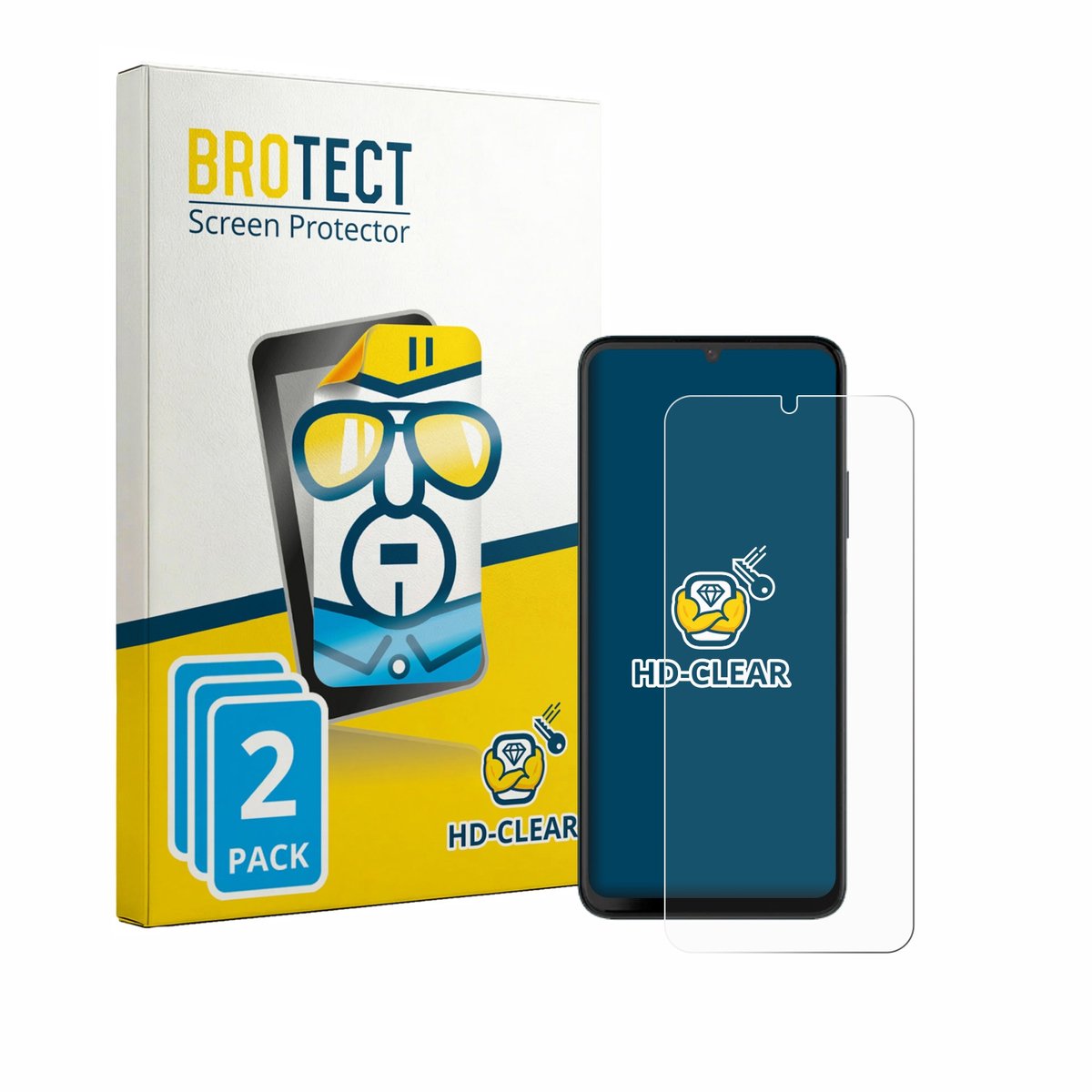 BROTECT - Screenprotector voor NUU Mobile X10 5G - Folie Beschermfolie transparant 2 Stuks